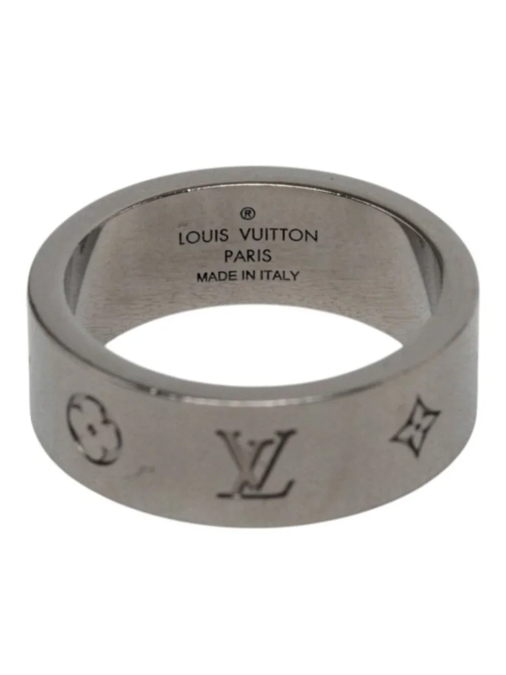 Louis Vuitton LV Instinct Ring M Silver Metal